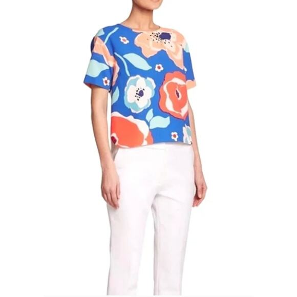 Kate Spade Ramona Multi Floral Top, Size 12 - Picture 1 of 8